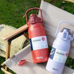Orange Insulated Straw Bottle