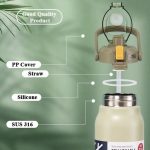 Forest Green Straw Bottle - Image 2