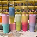 Blue Yellow Travel Tumbler - Image 3
