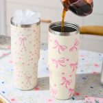 Pink Bow Travel Tumbler - Image 2
