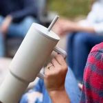 Soft Beige Straw Tumbler - Image 2