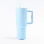 Sky Blue Straw Tumbler