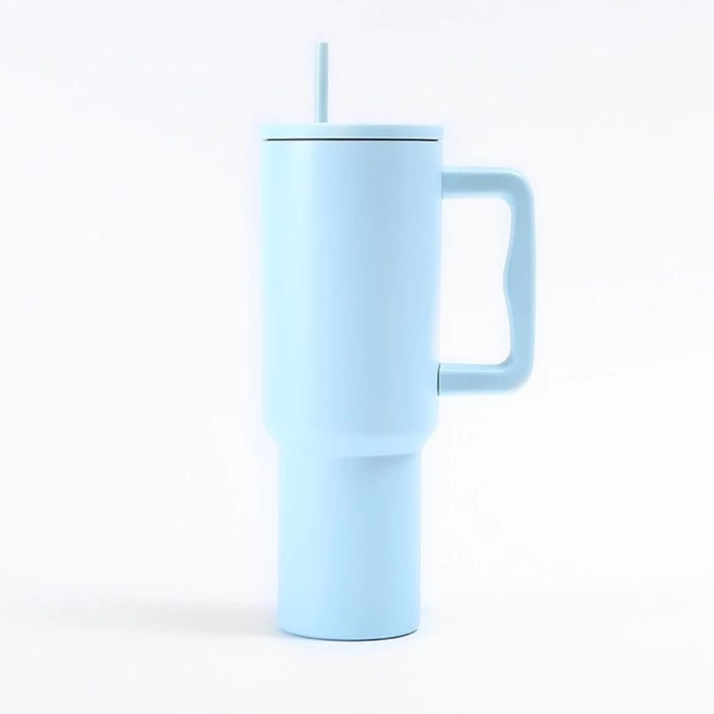 STE (58) Sky Blue Straw Tumbler - Image 1