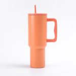 Peach Handle Straw Tumbler