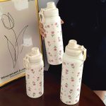 Tulip Print Sports Bottle - Image 2
