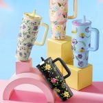 Black Floral Travel Tumbler - Image 2