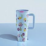 Blue Floral Travel Tumbler