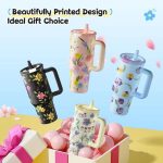 Blue Floral Travel Tumbler - Image 3