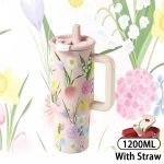 Pink Garden Straw Tumbler