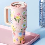 Pink Garden Straw Tumbler - Image 2